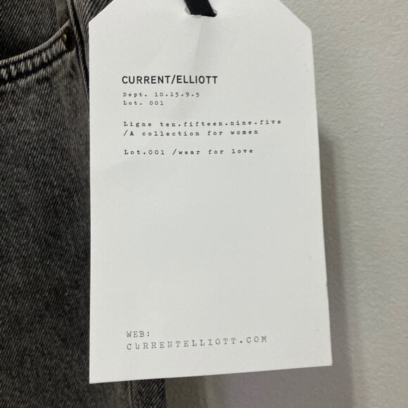 Current/Elliott Straight Leg Jeans size US 26 the Fling NWT Washed Out Black - Picture 7 of 9